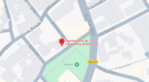 mapa Registro Civil Juzgado de Paz de Castellanos de Moriscos