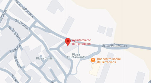 mapa Registro Civil Juzgado de Paz de Terradillos